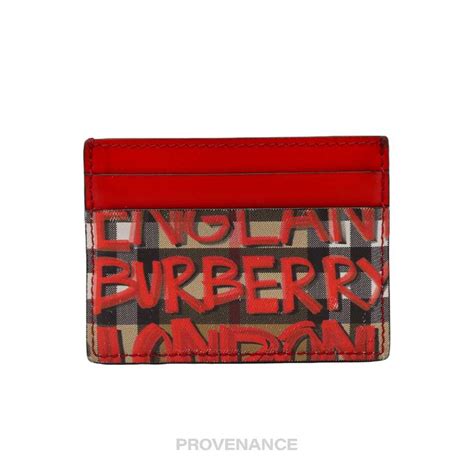 burberry graffiti card holder|NWT Burberry Red Graffiti Card Holder .